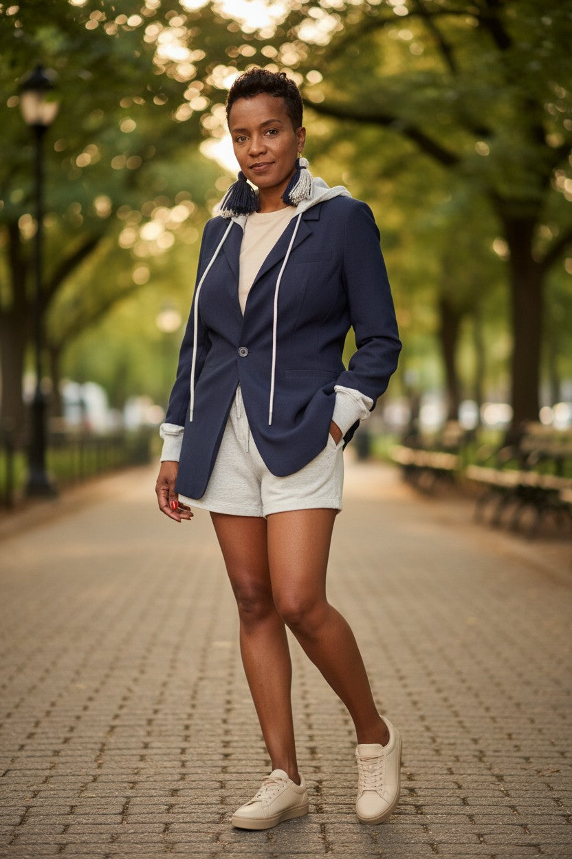 Terry Hooded Blazer