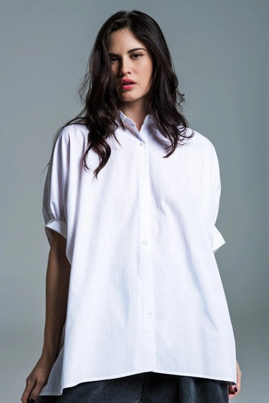 Oversized White Blouse