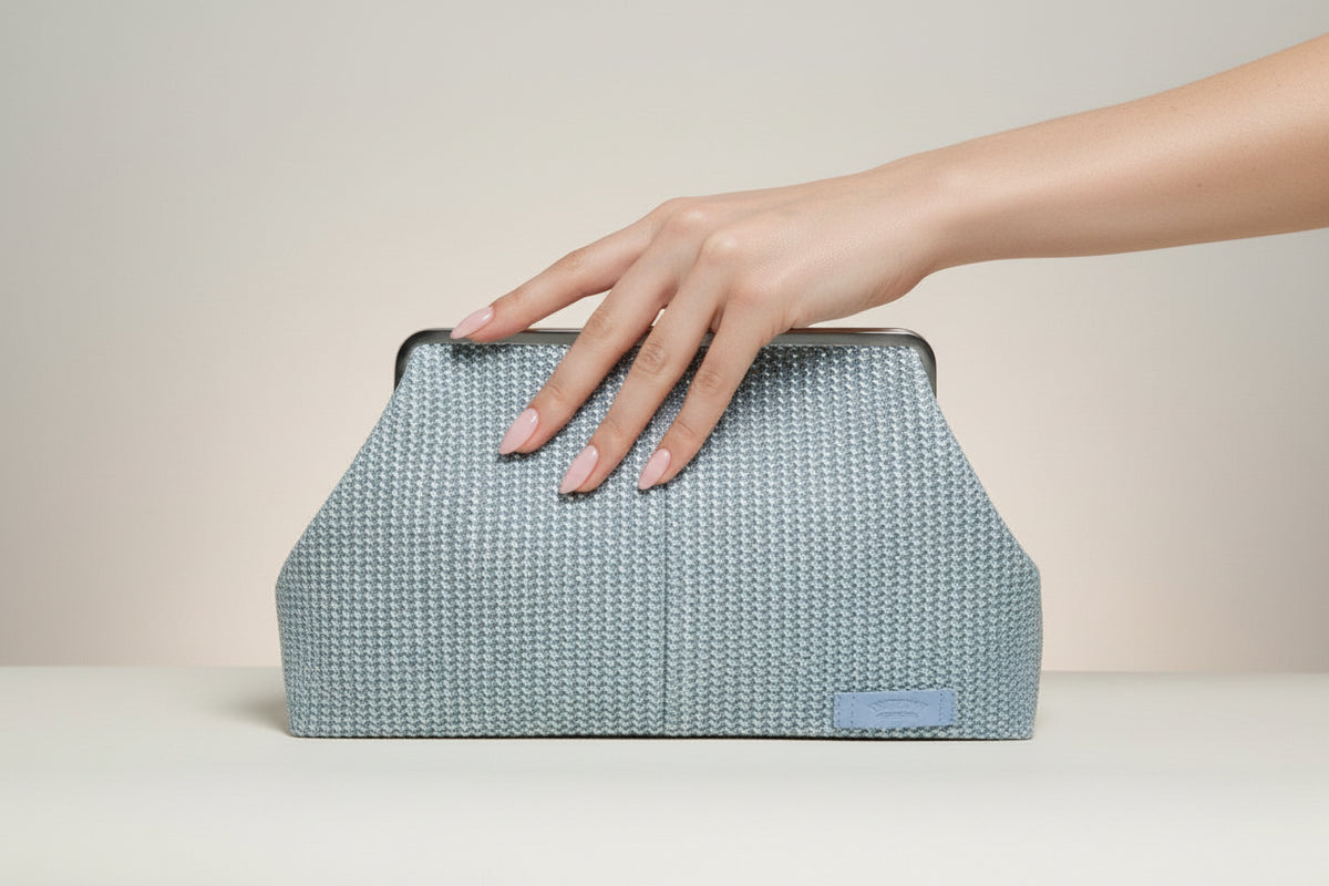 Grace & Mercy Kisslock Bag Raffia