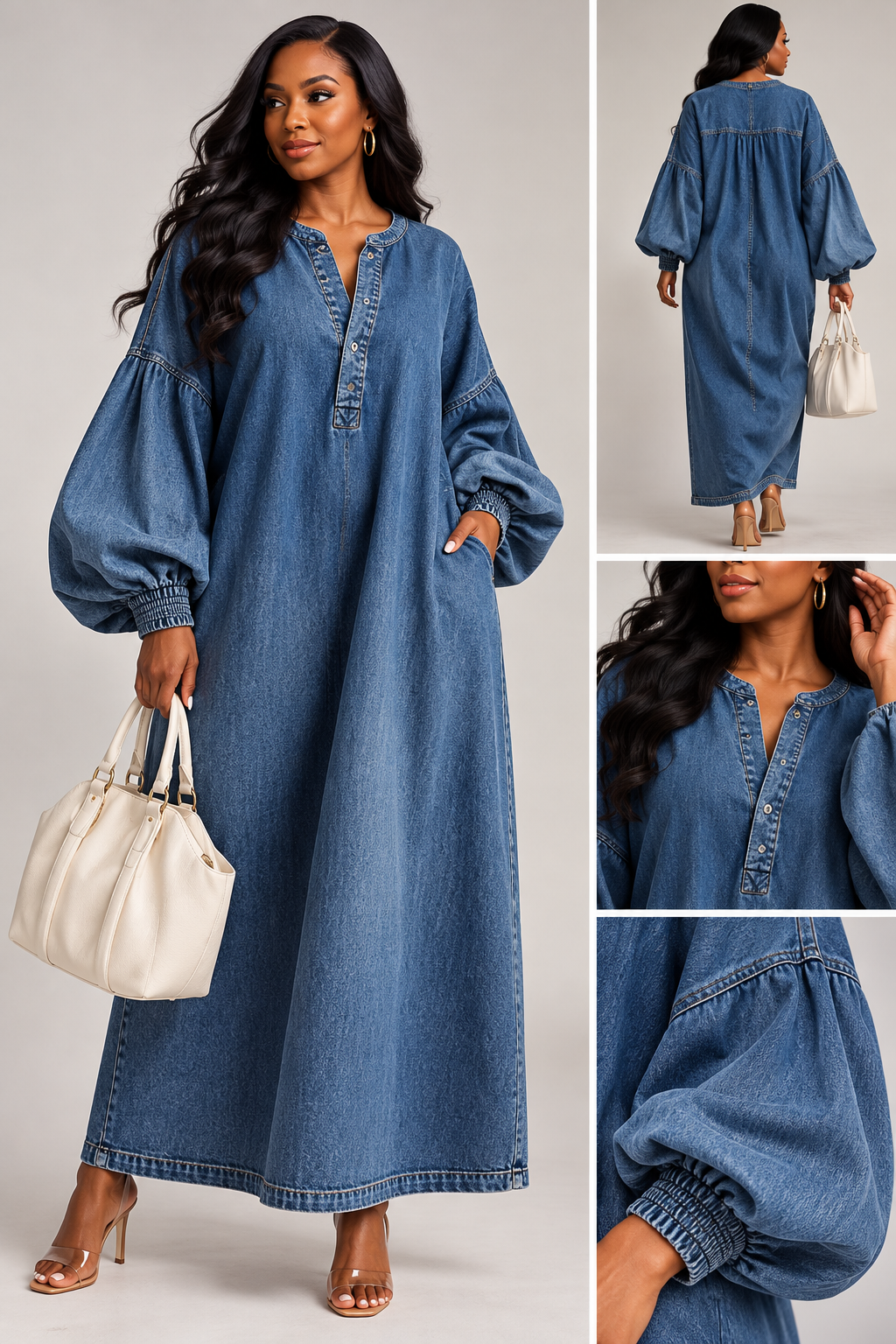 Denim Midi Dress