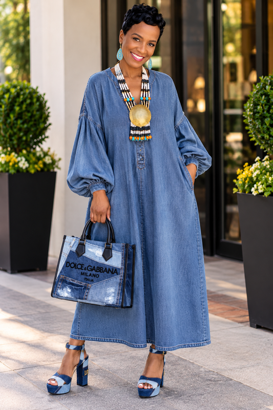 Denim Midi Dress