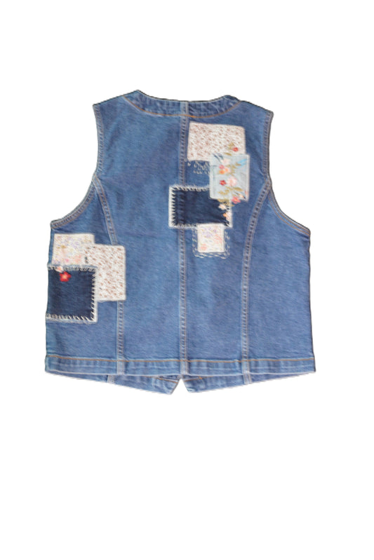 Driftwood Patchwork Denim Vest