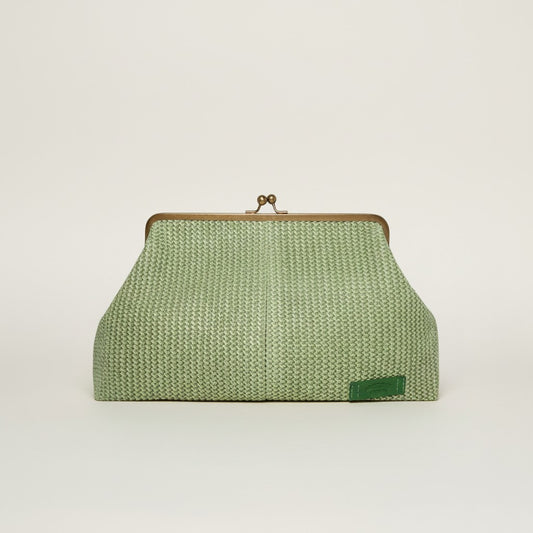Grace & Mercy Kisslock Bag Raffia