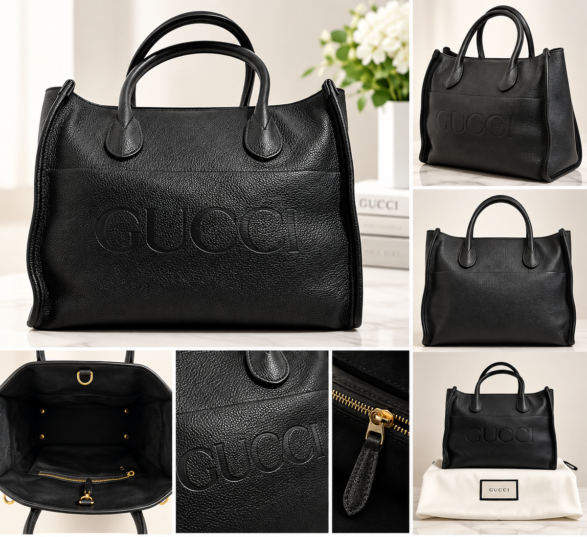 Gucci Pebbled Leather Tote