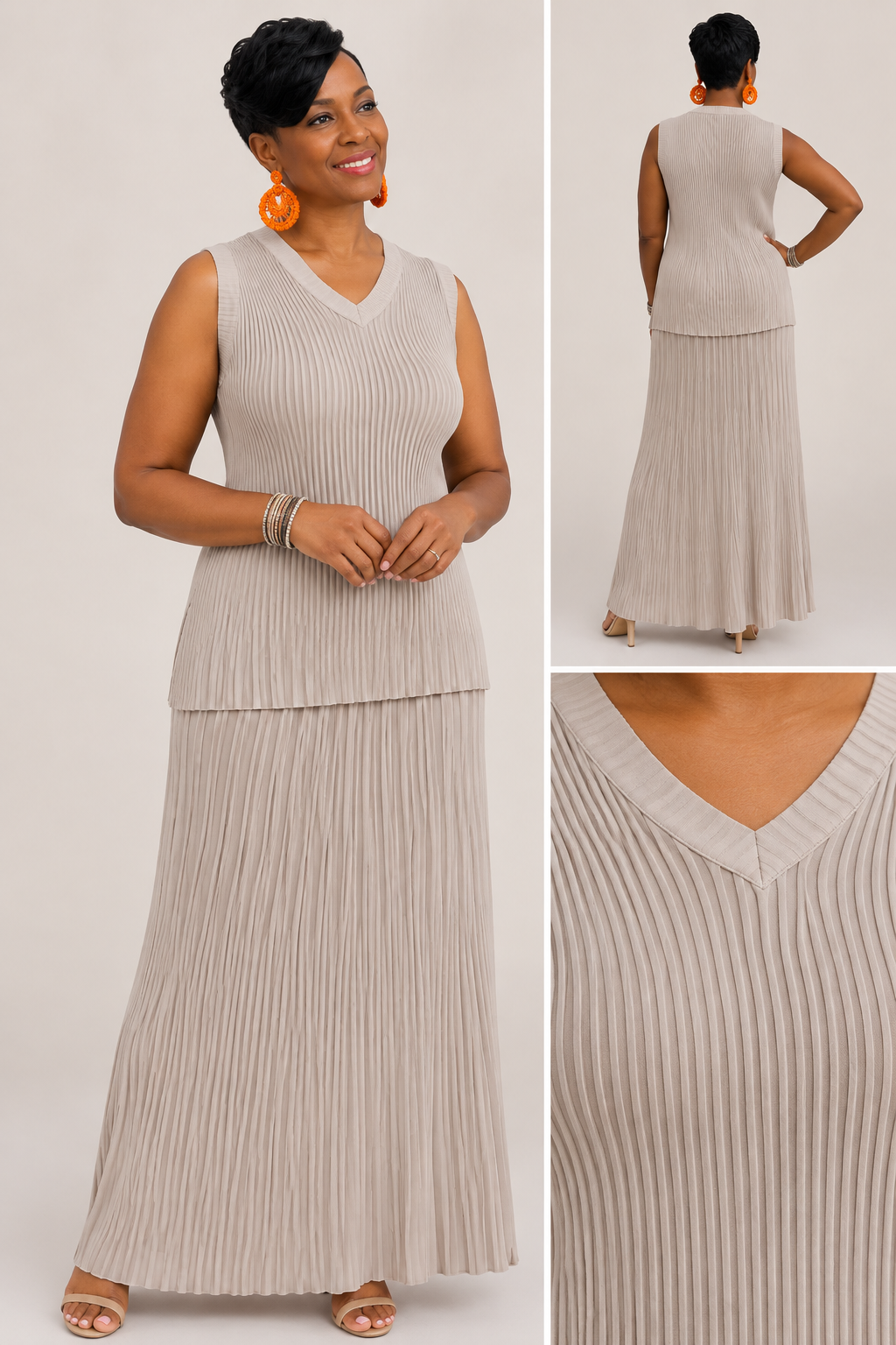 Ribbed Maxi Skirt Set