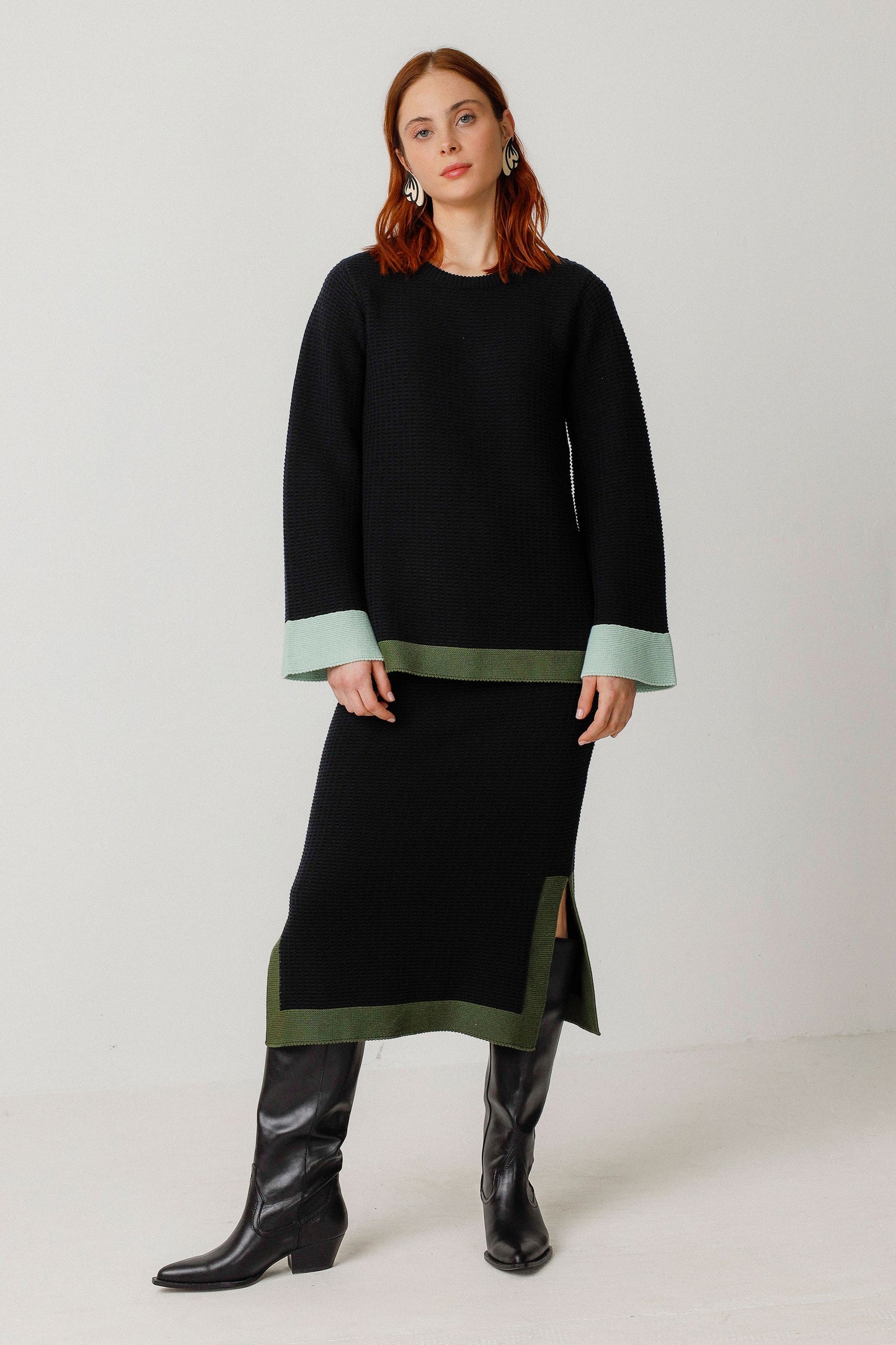 SKFK Gilda Skirt Cream/Black